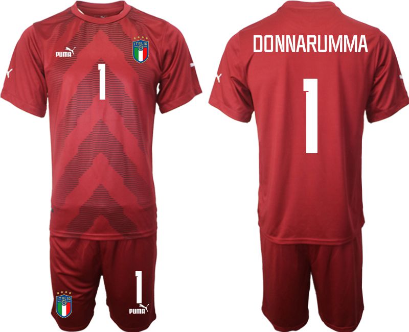 Men 2022 World Cup National Team Italy red goalkeeper 1 Soccer Jerseys